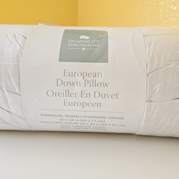 New Downlite Hotel Collection European Down Pillow King Soft 400TC 600FP - Picture 4 of 9